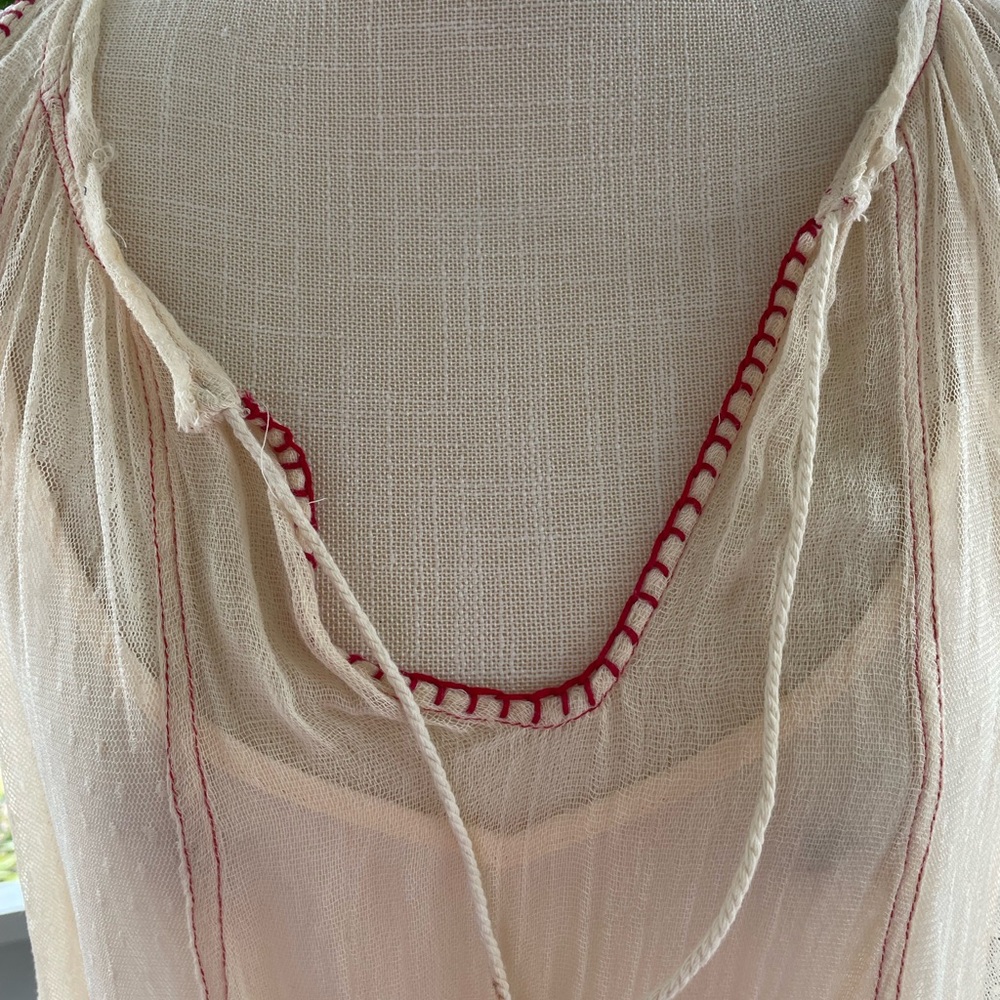Free People Full Of Love Shapeless Gauze Prairie Midi Boho Dress - Picture 5 of 8